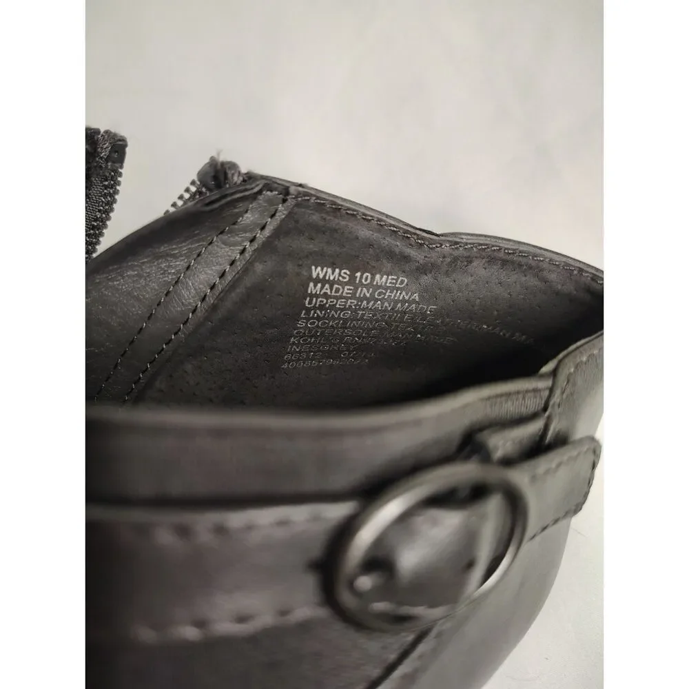 Croft & Barrow Ortholite Gray Ankle Bootie Heeled Comfort Shoes Women’s 10M Zip